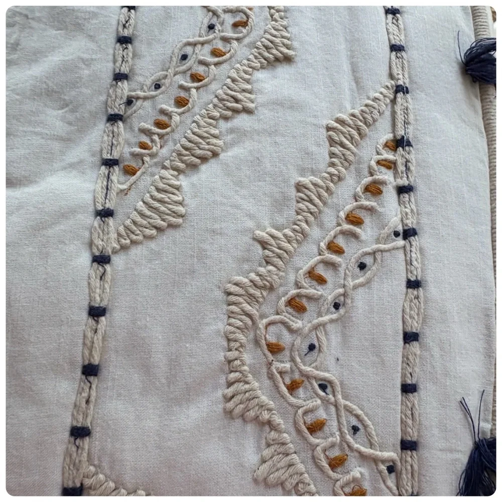 NIB Anthropologie Vineet Bahl Embroidered Boho Romula Duvet Cover Twin